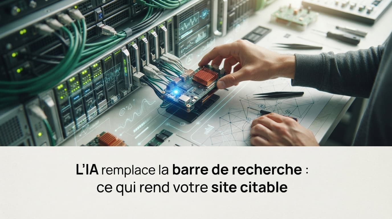 Illustration : L'IA remplace la barre de recherche : ce qui rend votre site citable