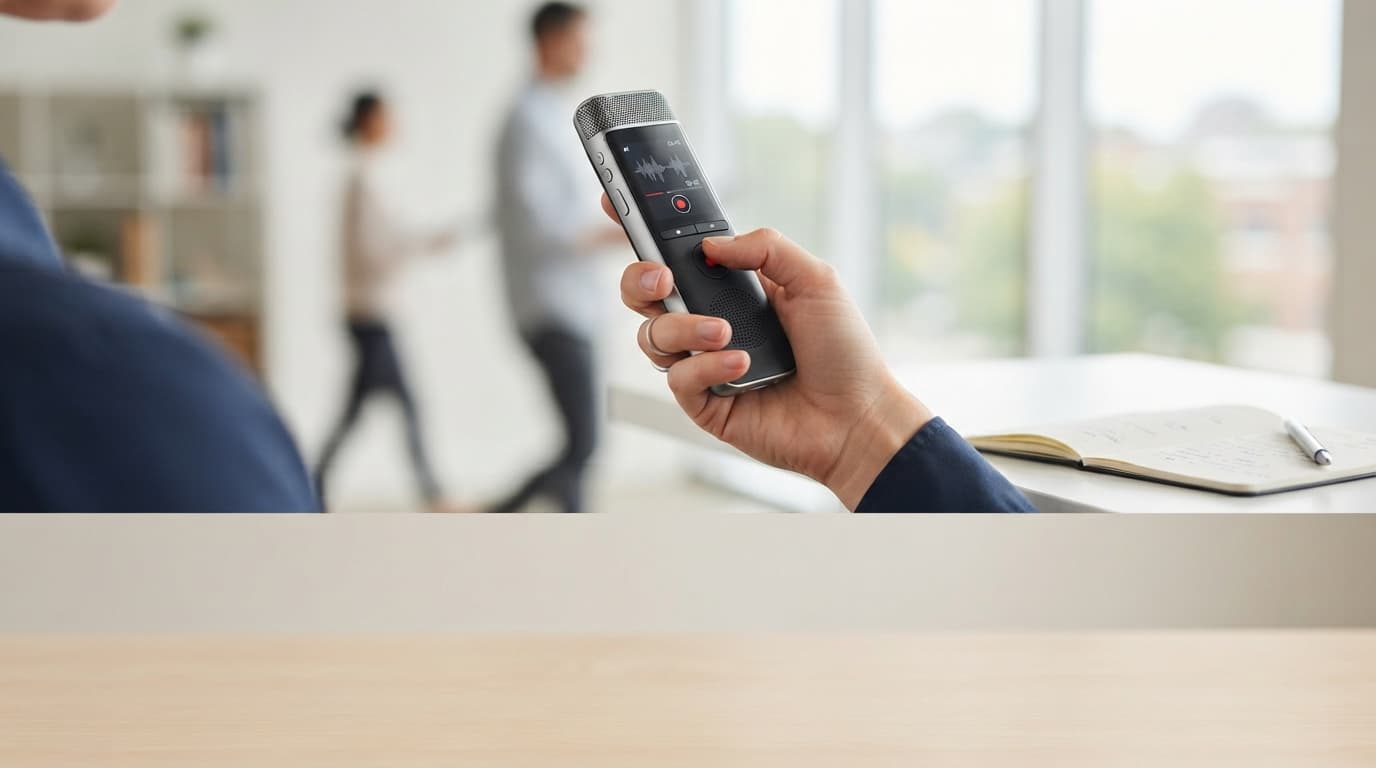 Illustration : Le dictaphone IA : la fin des soirées passées à retaper vos notes